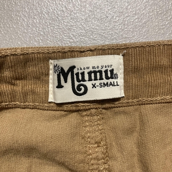 Show Me Your Mumu Sedona Brown Button Front Corduroy Mini Skirt Women's XS EUC - Picture 10 of 12